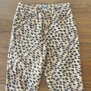 WeWoreWhat Cheetah Print Denim Jeans Size 26